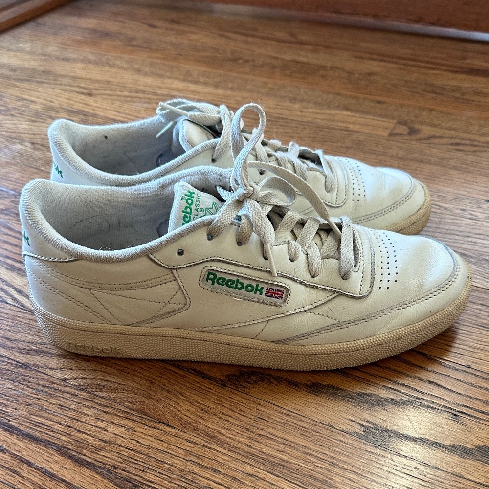 Reebok Club C 85 white green shoes